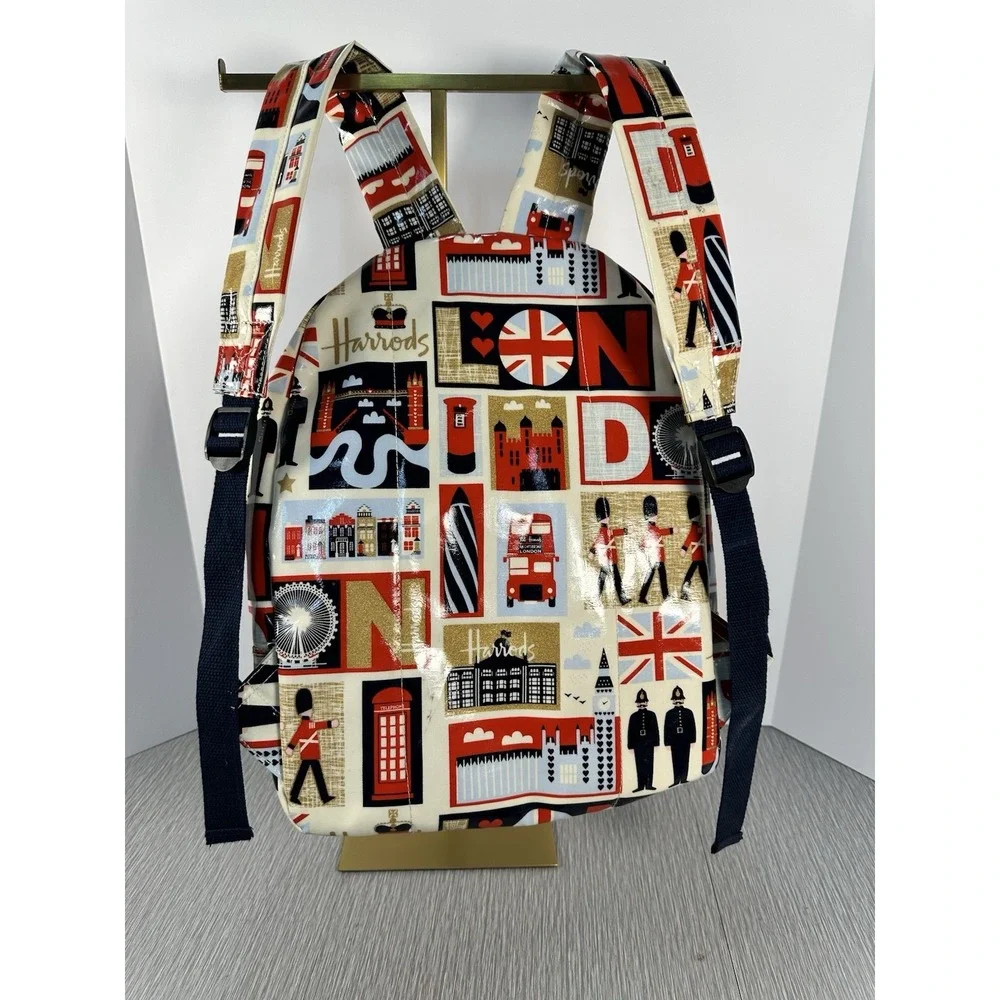 HARRODS London Iconic Backpack Nutcracker Guard Flag Doubledecker Bus PVC Coated